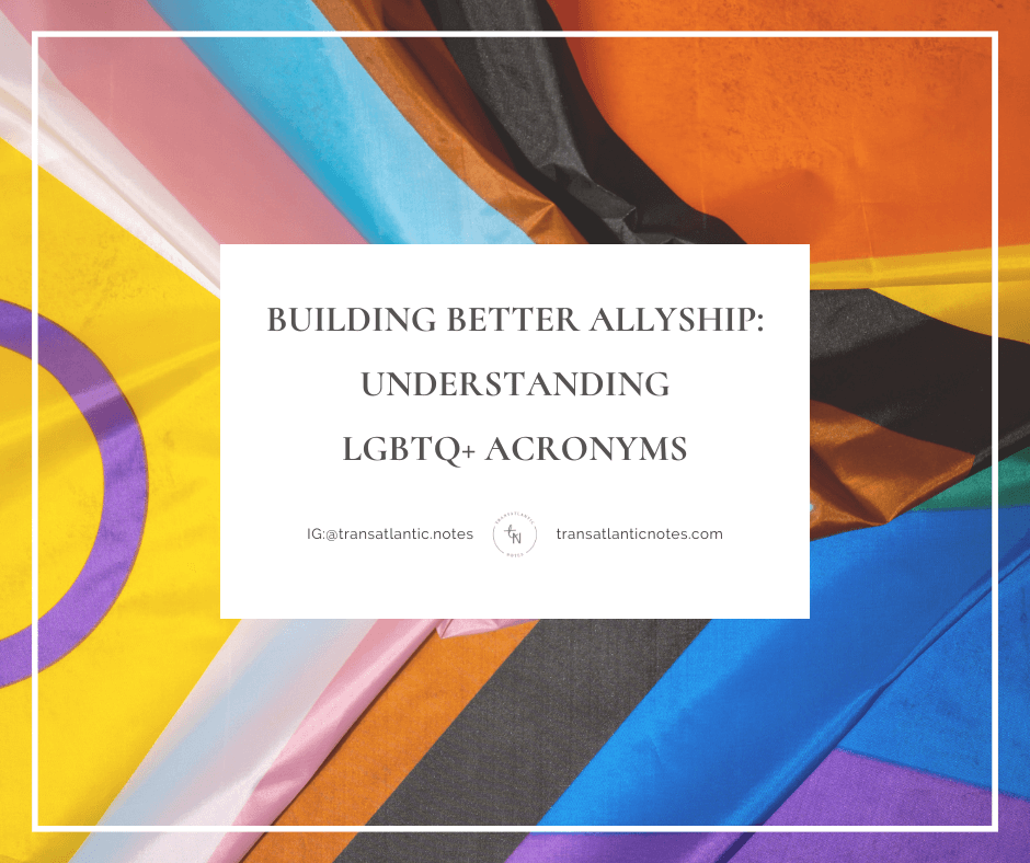 Laying flat and grouped together are the intersex, transgender, and progress Pride flags.